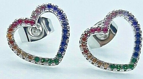 Orecchini cuore con zirconi - con,