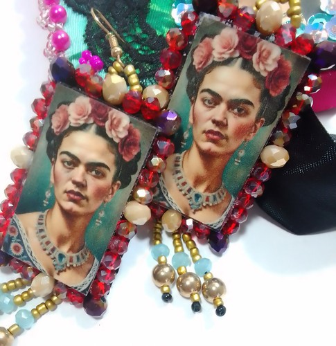 Frida kahlo orecchini - orecchini, handmade