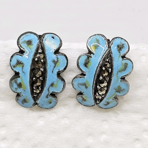 Orecchini clip marcasite - orecchini,