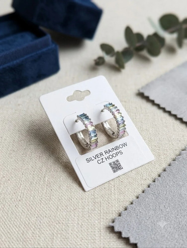 Orecchini cerchio arcobaleno - a,