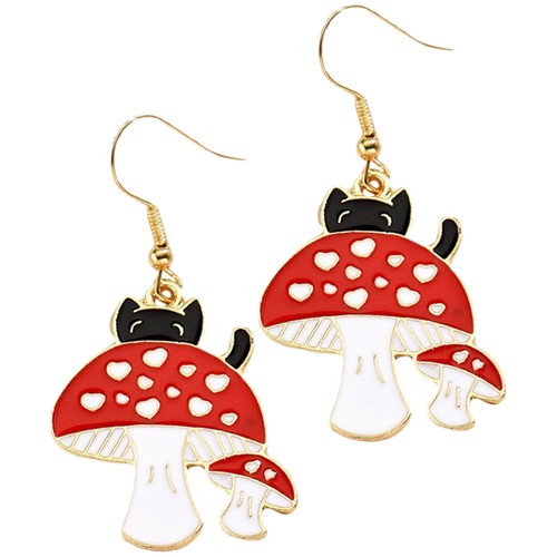 Orecchini funghi leggeri con - orecchini,