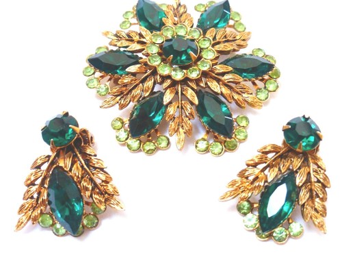 Set spilla orecchini vintage - set,