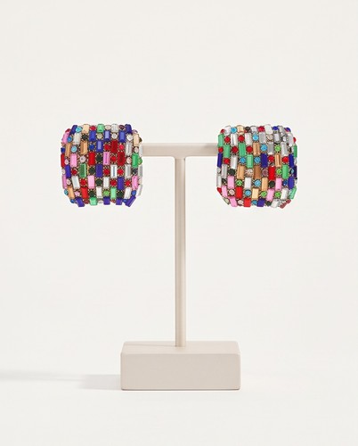 Orecchini quadrati multicolor - orecchini,