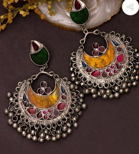 Multicolor chandbali ghungroo